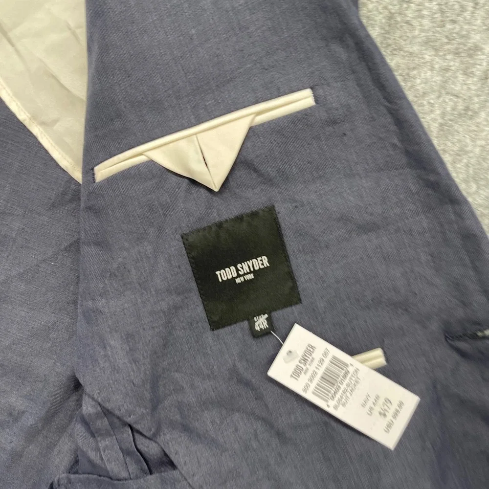 Todd Snyder Blazer Mens 44R Navy Blue Linen Sport Coat Made in Portugal NWT